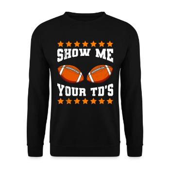 Show me your TD's Fantasy Football - Unisex Sweatshirt - black - Front - Alina (178cm) & Michal (187cm)