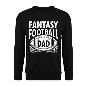 Fantasy Football Dad - Unisex Sweatshirt - black - Front - Alina (178cm) & Michal (187cm)