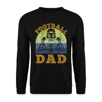 Football Dad Fantasy Football - Unisex Sweatshirt - black - Front - Alina (178cm) & Michal (187cm)