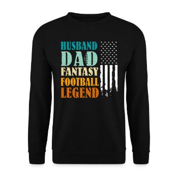 Mari papa fantasy football papa - Sweat-shirt Unisexe - noir - Devant - Alina (178cm) & Michal (187cm)
