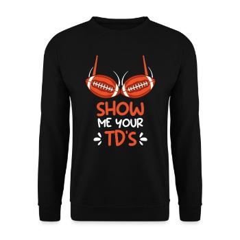 Show me your TD's Touchdown Fantasy Football - Unisex Sweatshirt - black - Front - Alina (178cm) & Michal (187cm)