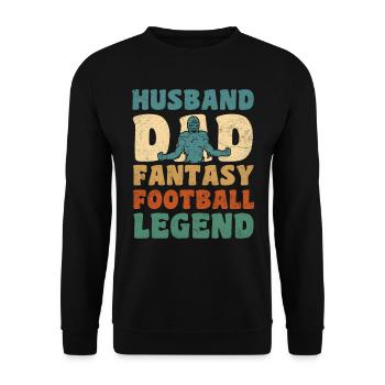 Mari papa fantasy football papa - Sweat-shirt Unisexe - noir - Devant - Alina (178cm) & Michal (187cm)