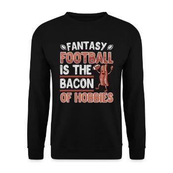 Fantasy Football is the Bacon of Hobbies - Unisex Pullover - Schwarz - Vorne - Alina (178cm) & Michal (187cm)