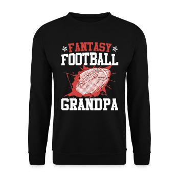 Fantasy Football Opa Großvater Fantasy Football - Unisex Pullover - Schwarz - Vorne - Alina (178cm) & Michal (187cm)