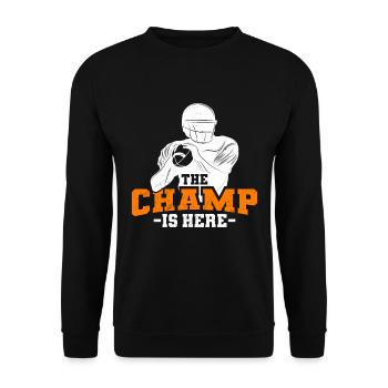 Der Fantasy Football Champ ist da - Unisex Pullover - Schwarz - Vorne - Alina (178cm) & Michal (187cm)