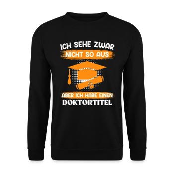 Docteur, je ne ressemble pas à un doctorat - Sweat-shirt Unisexe - noir - Devant - Alina (178cm) & Michal (187cm)
