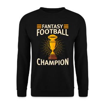 Fantasy Football Champ Champion - Unisex Sweatshirt - black - Front - Alina (178cm) & Michal (187cm)