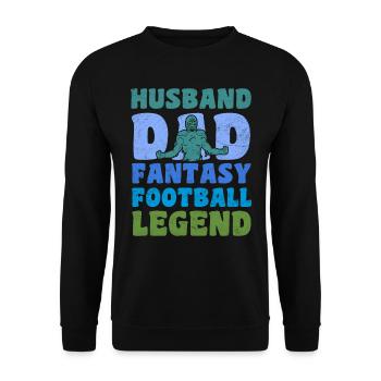 Mari papa fantasy football papa - Sweat-shirt Unisexe - noir - Devant - Alina (178cm) & Michal (187cm)