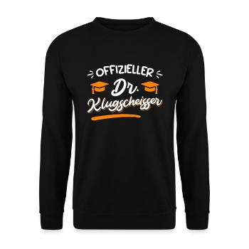 Doctorat officiel Smartass Ph.D Doctorat - Sweat-shirt Unisexe - noir - Devant - Alina (178cm) & Michal (187cm)