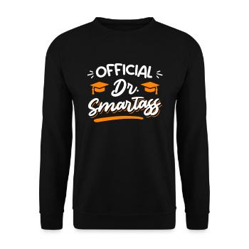 Doctorat officiel Smartass Ph.D Doctorat - Sweat-shirt Unisexe - noir - Devant - Alina (178cm) & Michal (187cm)
