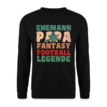 Mari papa fantasy football papa - Sweat-shirt Unisexe - noir - Devant - Alina (178cm) & Michal (187cm)