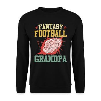 Fantasy Football Opa Großvater Fantasy Football - Unisex Pullover - Schwarz - Vorne - Alina (178cm) & Michal (187cm)