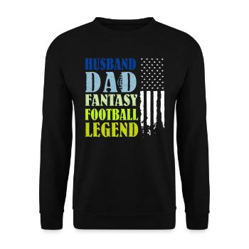 Mari Père Fantasy Football Legend - Sweat-shirt Unisexe - noir - Devant - Alina (178cm) & Michal (187cm)