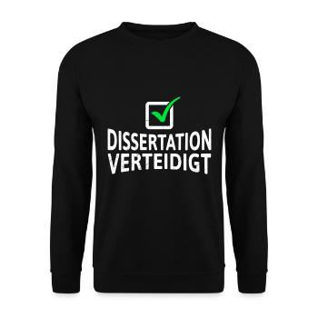 La thèse défend le titre de doctorat - Sweat-shirt Unisexe - noir - Devant - Alina (178cm) & Michal (187cm)
