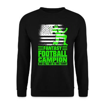 Fantasy Football Champ Champion Fantasy Football - Unisex Sweatshirt - black - Front - Alina (178cm) & Michal (187cm)