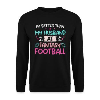 Femme de football Fantasy - Sweat-shirt Unisexe - noir - Devant - Alina (178cm) & Michal (187cm)