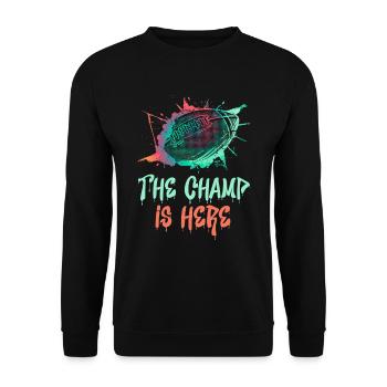 Le Fantasy Football Champion est arrivé - Sweat-shirt Unisexe - noir - Devant - Alina (178cm) & Michal (187cm)