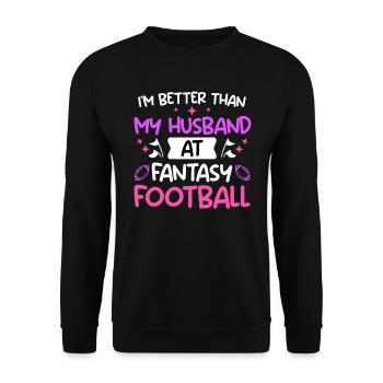 Femme de football Fantasy - Sweat-shirt Unisexe - noir - Devant - Alina (178cm) & Michal (187cm)