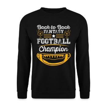 Back to Back Fantasy Football Champion - Unisex Sweatshirt - black - Front - Alina (178cm) & Michal (187cm)