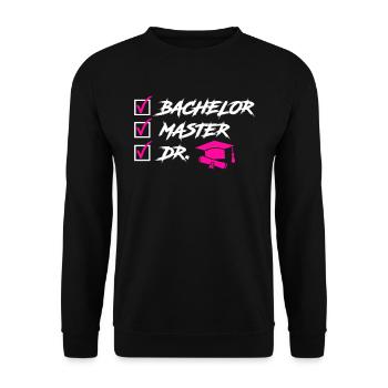 To Do List Enfin Docteur Doctorat - Sweat-shirt Unisexe - noir - Devant - Alina (178cm) & Michal (187cm)