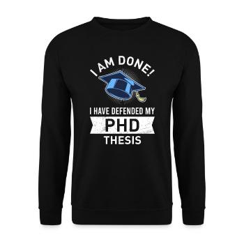 La thèse défend enfin le doctorat - Sweat-shirt Unisexe - noir - Devant - Alina (178cm) & Michal (187cm)