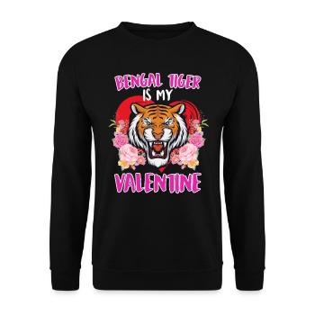 Schatz Ich liebe Bengalische Tiger Valentinstag - Unisex Pullover - Schwarz - Vorne - Alina (178cm) & Michal (187cm)