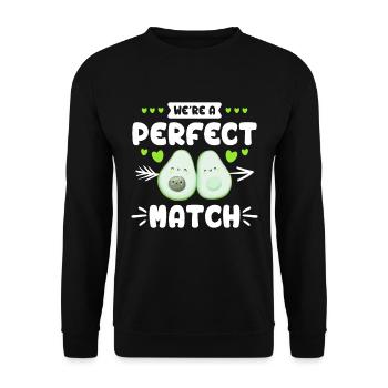 Nous sommes un couple parfait Chers végétaliens - Sweat-shirt Unisexe - noir - Devant - Alina (178cm) & Michal (187cm)