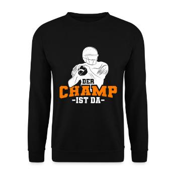 Der Fantasy Football Champ ist da - Unisex Pullover - Schwarz - Vorne - Alina (178cm) & Michal (187cm)