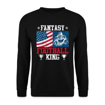 Fantasy Football King Fantasy Football Champion - Sweat-shirt Unisexe - noir - Devant - Alina (178cm) & Michal (187cm)