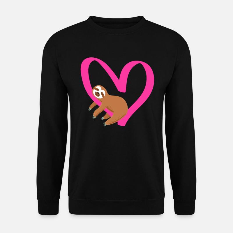 Ich liebe mein Faultier Schatz Liebe Valentinstag - Unisex Pullover - Schwarz