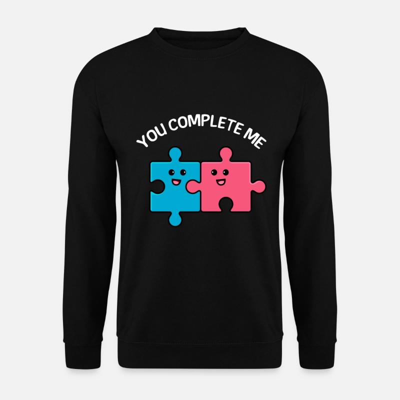 Valentinstag Spruch You complete me - Unisex Pullover - Schwarz