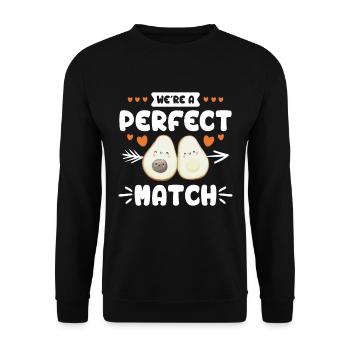 Nous sommes un couple parfait Chers végétaliens - Sweat-shirt Unisexe - noir - Devant - Alina (178cm) & Michal (187cm)