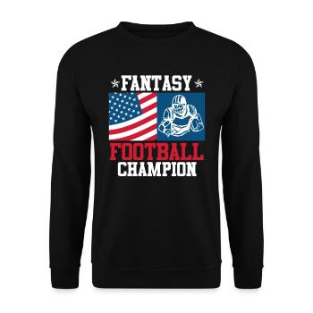 Fantasy Football King Fantasy Football Champion - Sweat-shirt Unisexe - noir - Devant - Alina (178cm) & Michal (187cm)