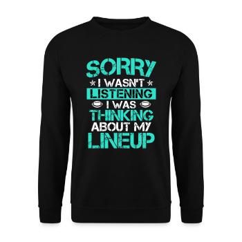 Je ne listais pas en pensant à mon line-up - Sweat-shirt Unisexe - noir - Devant - Alina (178cm) & Michal (187cm)