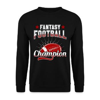 Fantasy Football Champ Champion - Unisex Sweatshirt - black - Front - Alina (178cm) & Michal (187cm)