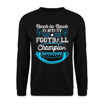 Back to Back Fantasy Football Champion - Unisex Sweatshirt - black - Front - Alina (178cm) & Michal (187cm)
