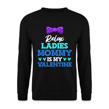 Mom I love my mom Love Valentine's Day - Unisex Sweatshirt - black - Front - Alina (178cm) & Michal (187cm)
