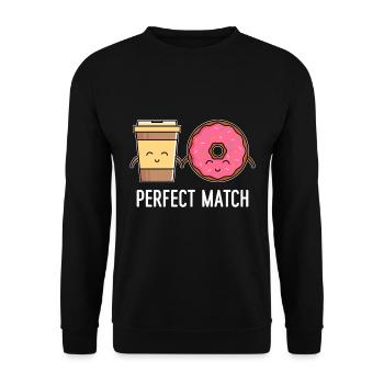 You complete me perfect match Valentine's Day - Unisex Sweatshirt - black - Front - Alina (178cm) & Michal (187cm)