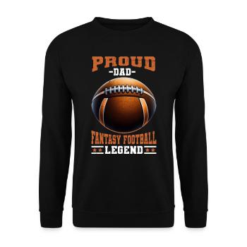 Fier papa de football Fantasy - Sweat-shirt Unisexe - noir - Devant - Alina (178cm) & Michal (187cm)