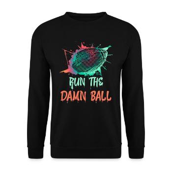Run the Damn Ball Fantasy Football - Sweat-shirt Unisexe - noir - Devant - Alina (178cm) & Michal (187cm)