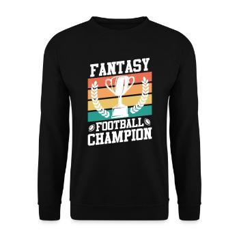 Fantasy Football Champion Fantasy Football Champ - Unisex Sweatshirt - black - Front - Alina (178cm) & Michal (187cm)