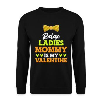 Mom I love my mom Love Valentine's Day - Unisex Sweatshirt - black - Front - Alina (178cm) & Michal (187cm)