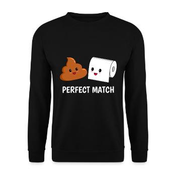 You complete me perfect match Valentine's Day - Unisex Sweatshirt - black - Front - Alina (178cm) & Michal (187cm)