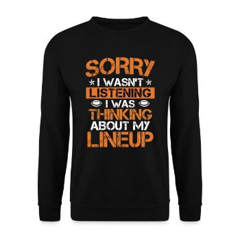 Je ne listais pas en pensant à mon line-up - Sweat-shirt Unisexe - noir - Devant - Alina (178cm) & Michal (187cm)