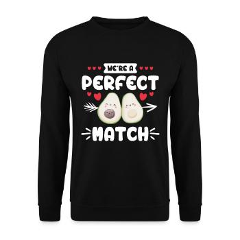 Nous sommes un couple parfait Chers végétaliens - Sweat-shirt Unisexe - noir - Devant - Alina (178cm) & Michal (187cm)
