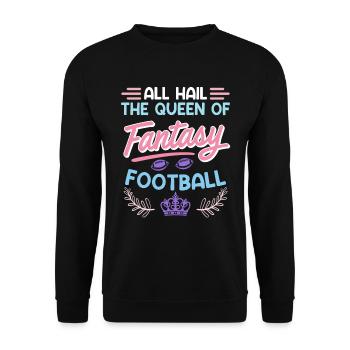 Reine du football Fantasy - Sweat-shirt Unisexe - noir - Devant - Alina (178cm) & Michal (187cm)