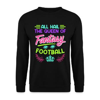 Reine du football Fantasy - Sweat-shirt Unisexe - noir - Devant - Alina (178cm) & Michal (187cm)