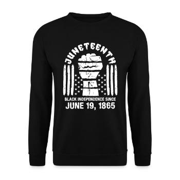 Juneteenth 1865 Histoire des Noirs États-Unis Afrique - Sweat-shirt Unisexe - noir - Devant - Alina (178cm) & Michal (187cm)