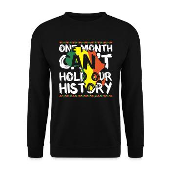 Black History Month USA Afro Amerika Afrika - Unisex Pullover - Schwarz - Vorne - Alina (178cm) & Michal (187cm)