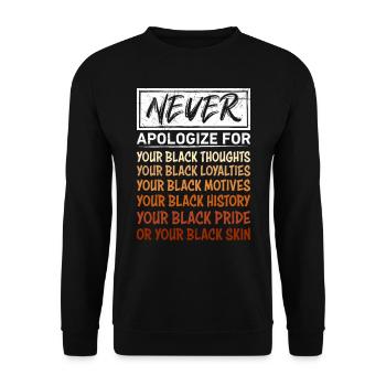 Blacknificient Afro fier couleur de peau foncée Afrique - Sweat-shirt Unisexe - noir - Devant - Alina (178cm) & Michal (187cm)
